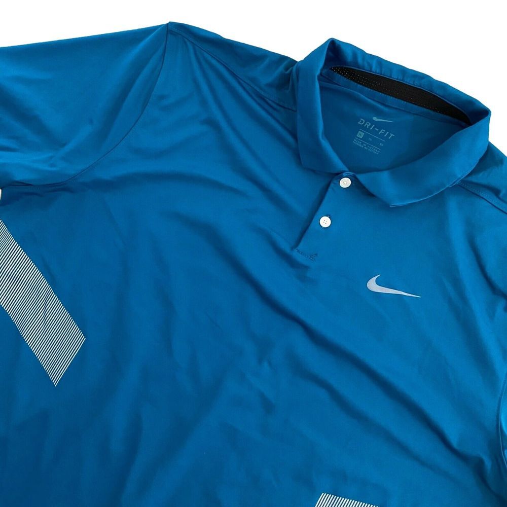 Nike Dri-Fit Vapor Reflective Golf Polo‎ Blue Koepka size XL Lightweight